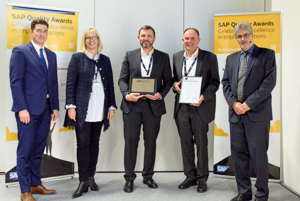 SAP Quality Award Verleihung mit Baumann Koelliker