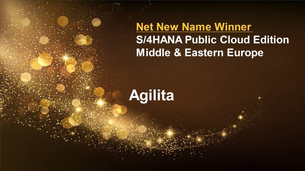 Award “Net New Name” in MEE (Mittel- und Osteuropa) für AGILITA
