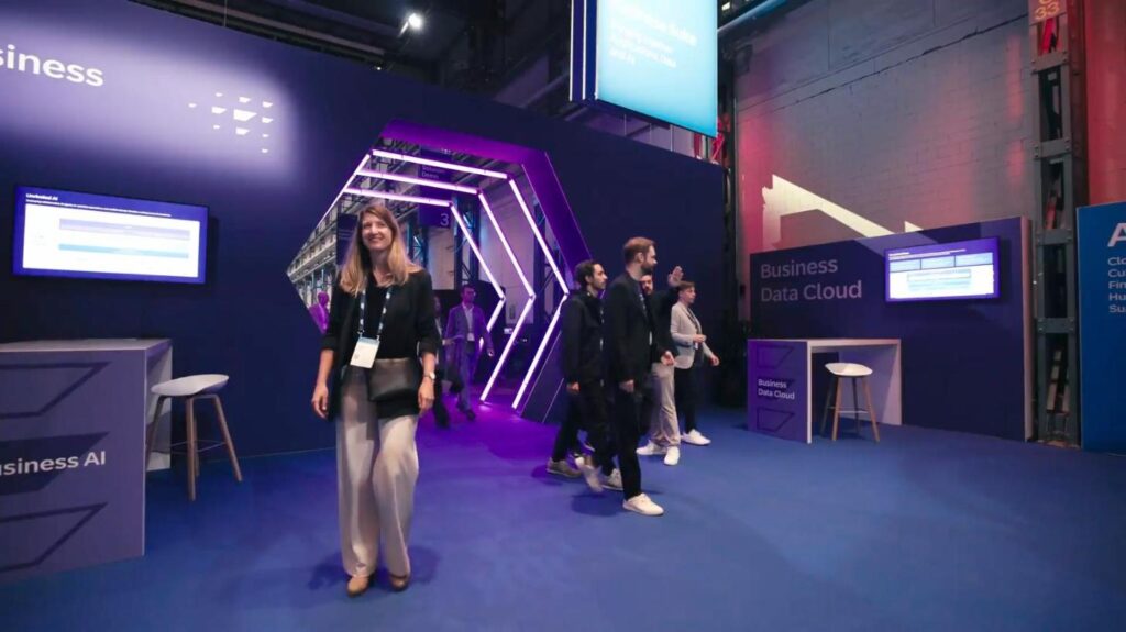 Ausstellungsbereich der SAP NOW AI Tour Zurich 2025