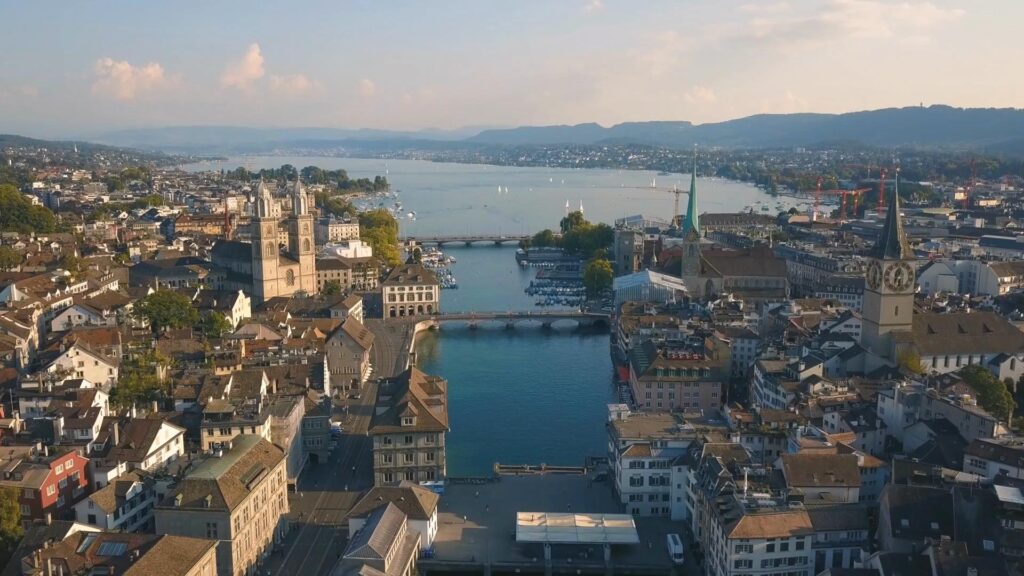 Bild von Zürich, Drohne
